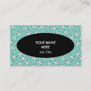 Dazzle Multi Blue business card oval black