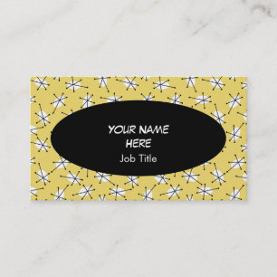 Dazzle Multi Jaune carte de visite ovale noir