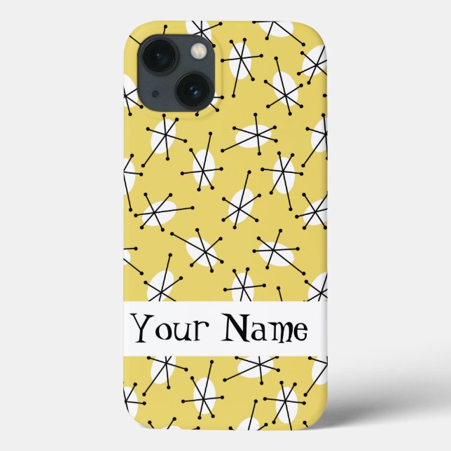Dazzle Multi Yellow 'Name' iPad mini case (Back)
