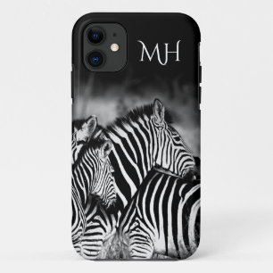 Dazzle of Zebra Monogram iPhone 11 Case