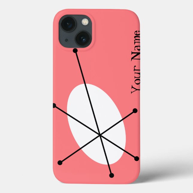 Dazzle Pink 'Your Name' iPad Mini case (Back)
