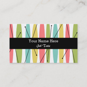 Dazzle Stripe business card black