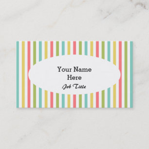 Dazzle Stripe Classic business card oval white