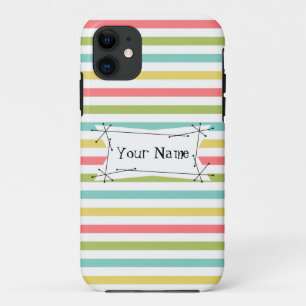 Dazzle Stripe Name Classic iPhone 5 case vertical