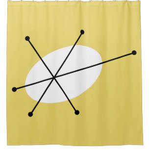 Dazzle Yellow shower curtain
