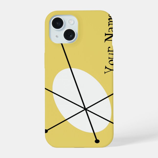 Dazzle Yellow 'Your Name' iPhone case (Back)