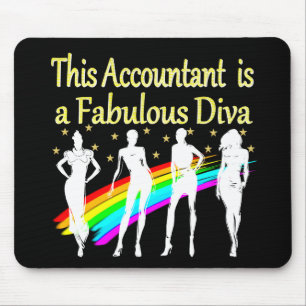 DAZZLING ACCOUNTANT DIVA DESIGN MOUSE PAD