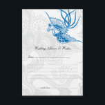 Dazzling Blue Bird & Floral Wedding Advice Cards<br><div class="desc">Stylish and elegant Dazzling Blue Bird & Floral Wedding Advice & Wishes Cards.</div>