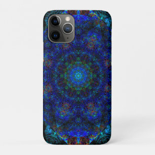 Dazzling Blue Bohemian Kaleidoscope, iPhone 11 Pro Case