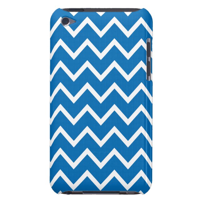 Dazzling Blue Chevron iPod Touch G4 Case (Back)