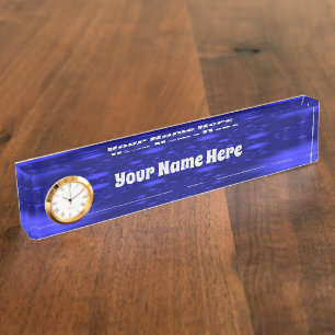 Dazzling Blue Desk Name Plate
