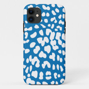Dazzling Blue & White Leopard Print iPhone 5 Case