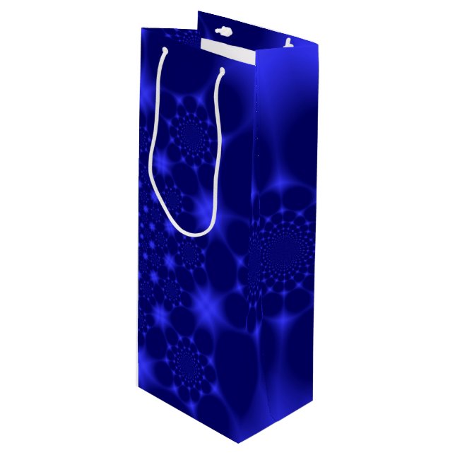 Dazzling Blue Wine Gift Bag (Front Angled)