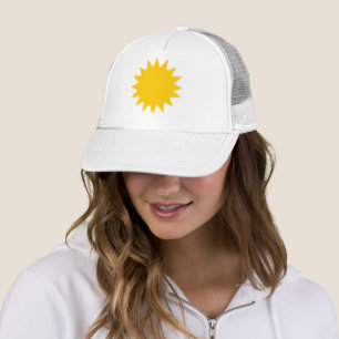Dazzling Bright Yellow Sun Sunny Side Up Trucker Hat