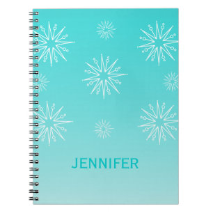 Dazzling Christmas Stars Notebook, Aqua Notebook