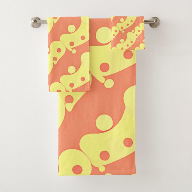 Dazzling Colourful Abstraction Pattern Bath Towel Set (Insitu)