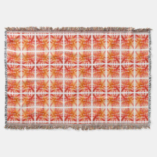 Dazzling Dahlia Flower Throw Blanket