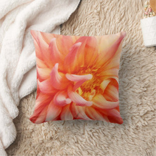 Dazzling Dahlia Flower Throw Pillow