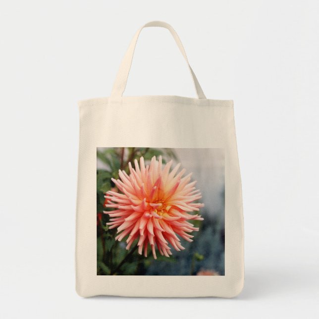 Dazzling Dahlia Flower Tote Bag (Front)