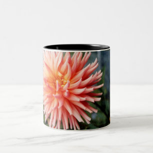 Dazzling Dahlia Flower Two-Tone Coffee Mug