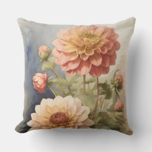 Dazzling Dahlia Throw Pillow