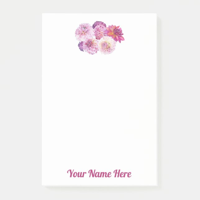 Dazzling Dahlias Notepad (Front)