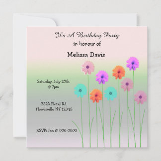 Dazzling Daisies Birthday Invitation