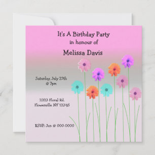 Dazzling Daisies Birthday Invitation