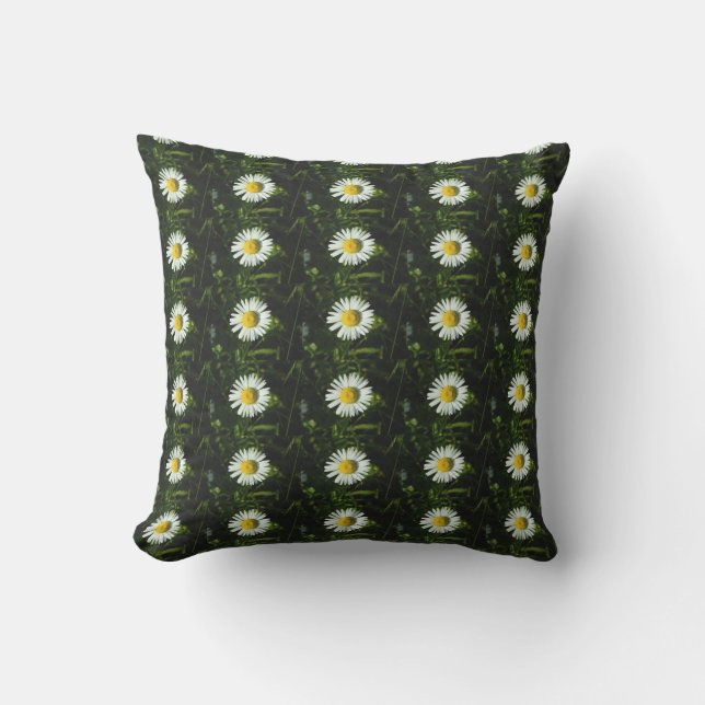 Dazzling Daisies Outdoor Fabric Pillow (Front)
