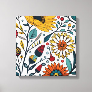 Dazzling Daisy Delight: A Floral Fashion Favorite Canvas Print