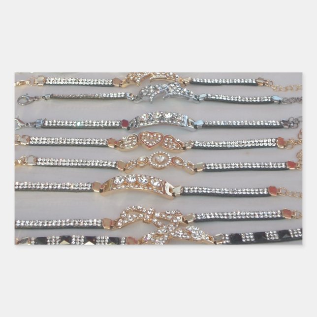 Dazzling Decorated Diamond Chain Artwork Jewellery Sticker (Front)
