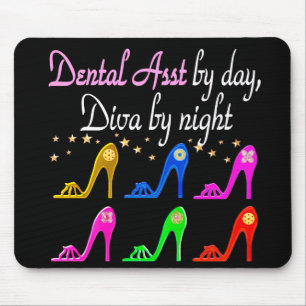 DAZZLING DENTAL ASSISTANT SHOE QUEEN MOUSE PAD