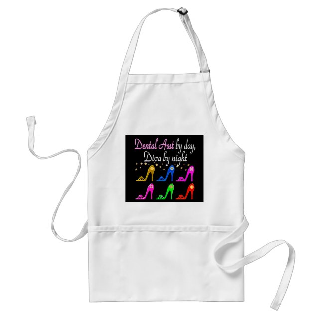 DAZZLING DENTAL ASSISTANT SHOE QUEEN STANDARD APRON (Front)