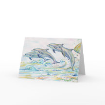 Dazzling Dolphins Greeting Card