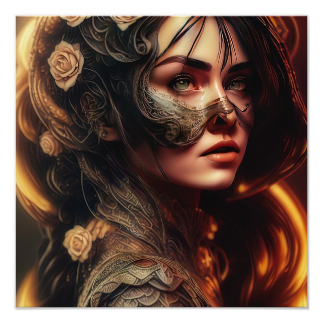 Dazzling Female Alien Photo Print (Front)
