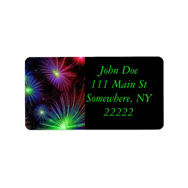Dazzling Fireworks Label (Front)