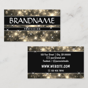 Dazzling Galaxy Nebula Glitter Sparkling Stars  Business Card