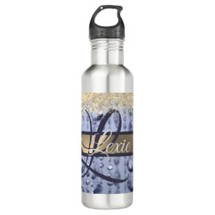 Dazzling Glittery Beads Monogram    710 Ml Water Bottle