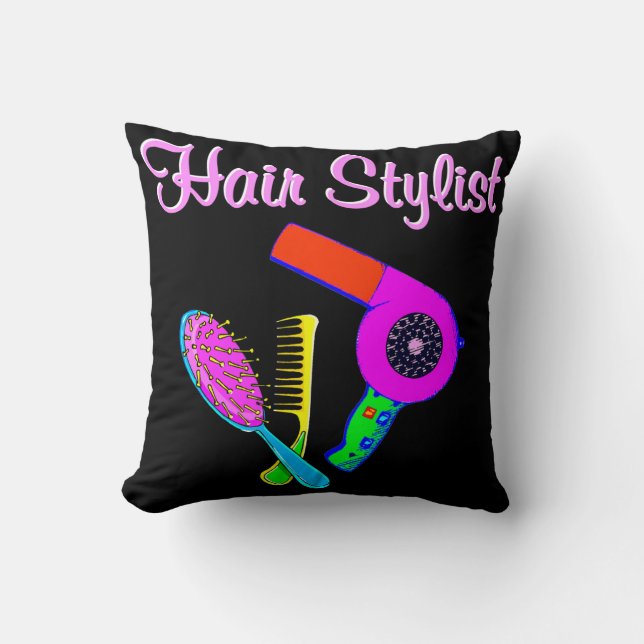 DAZZLING HAIR STYLIST TEES AND GIFTS THROW PILLOW (Front)