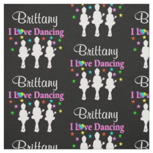 DAZZLING I LOVE DANCING PERSONALIZED BALLET FABRIC