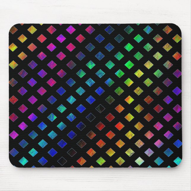 Dazzling Multi Coloured Diamonds Mouse Pad (Front)