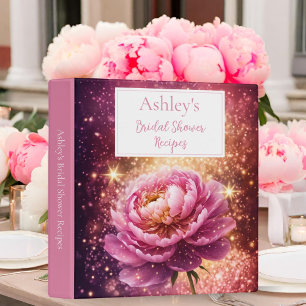 Dazzling Pink Pink Sparkles Bridal Shower Recipes Binder