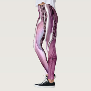 Dazzling Purple Glitter Tights, Unleash Wild Side Leggings