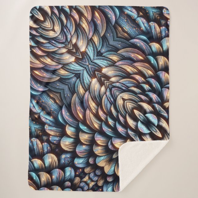 Dazzling Scales Sherpa Blanket (Front)