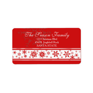 Dazzling Snowflake Holiday Address Label