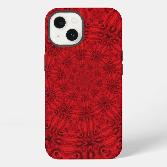 Dazzling Swirling Red Pattern iPhone Case (Back)