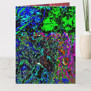 Dazzling textured Folded Greeting Card,Rich blue Card