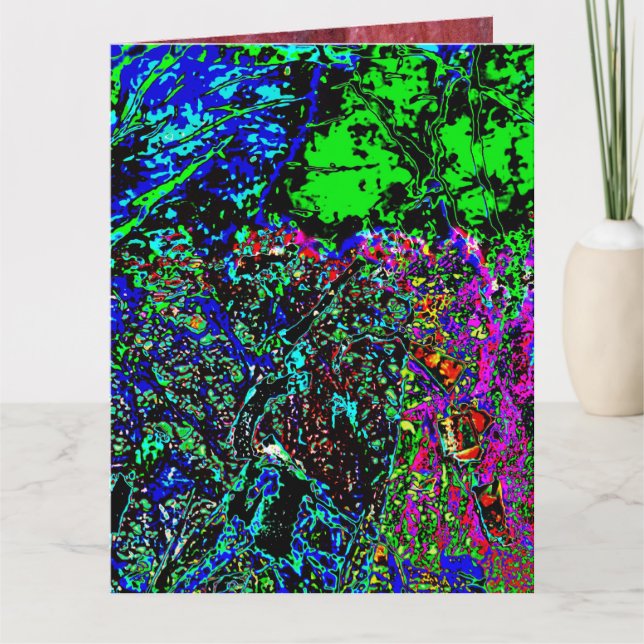 Dazzling textured Folded Greeting Card,Rich blue  Card (Front)