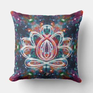 Dazzling Zen Lotus Throw Pillow