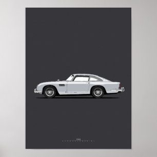 DB5 British Grand Touring Car Illustration Poster